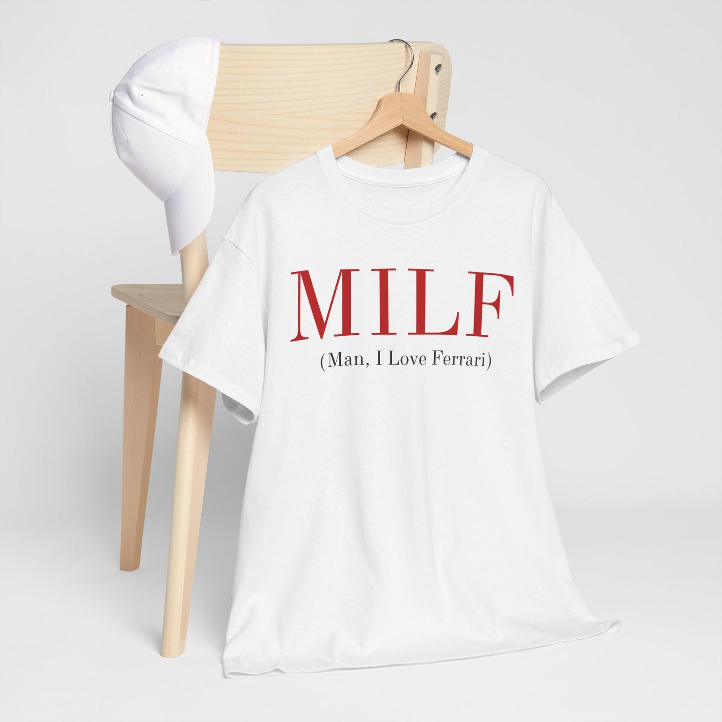 MILF Ferrari Unisex Cotton Tee - Fun Graphic T-Shirt for Car Enthusiasts