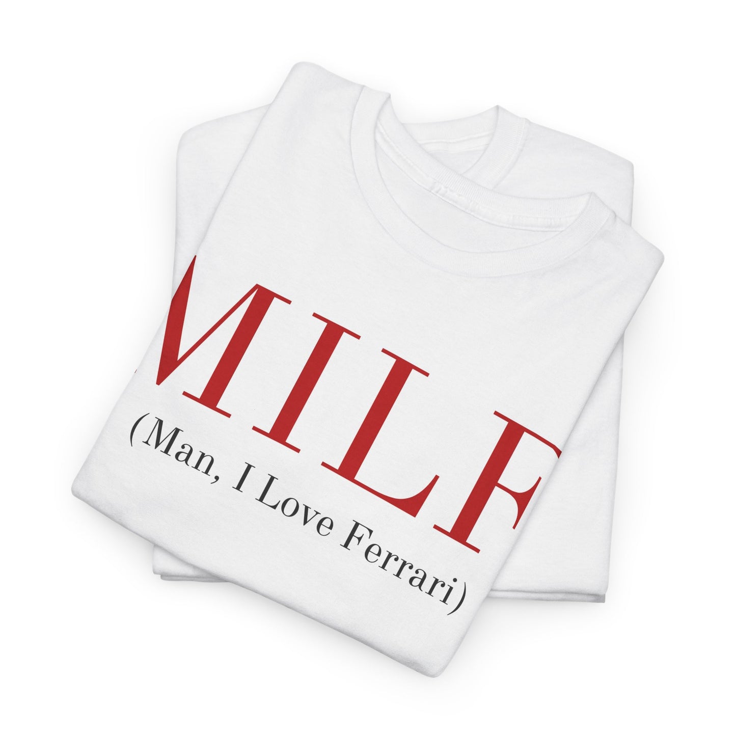 MILF Ferrari Unisex Cotton Tee - Fun Graphic T-Shirt for Car Enthusiasts